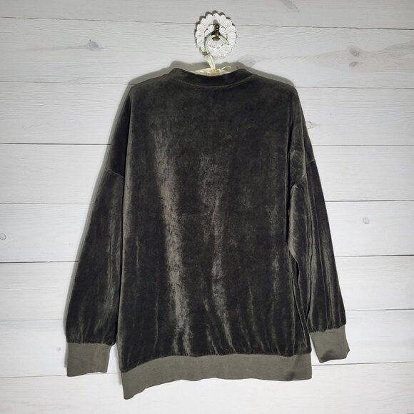 Juicy Couture Green Velour Zip Up Oversized Jacket. - Picture 4 of 6